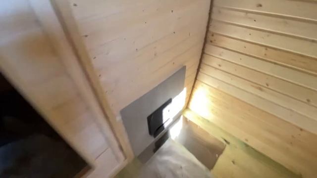 Баня-бочка от Иваныча 4 метра с боковым входом и утеплением. смотреть онлайн