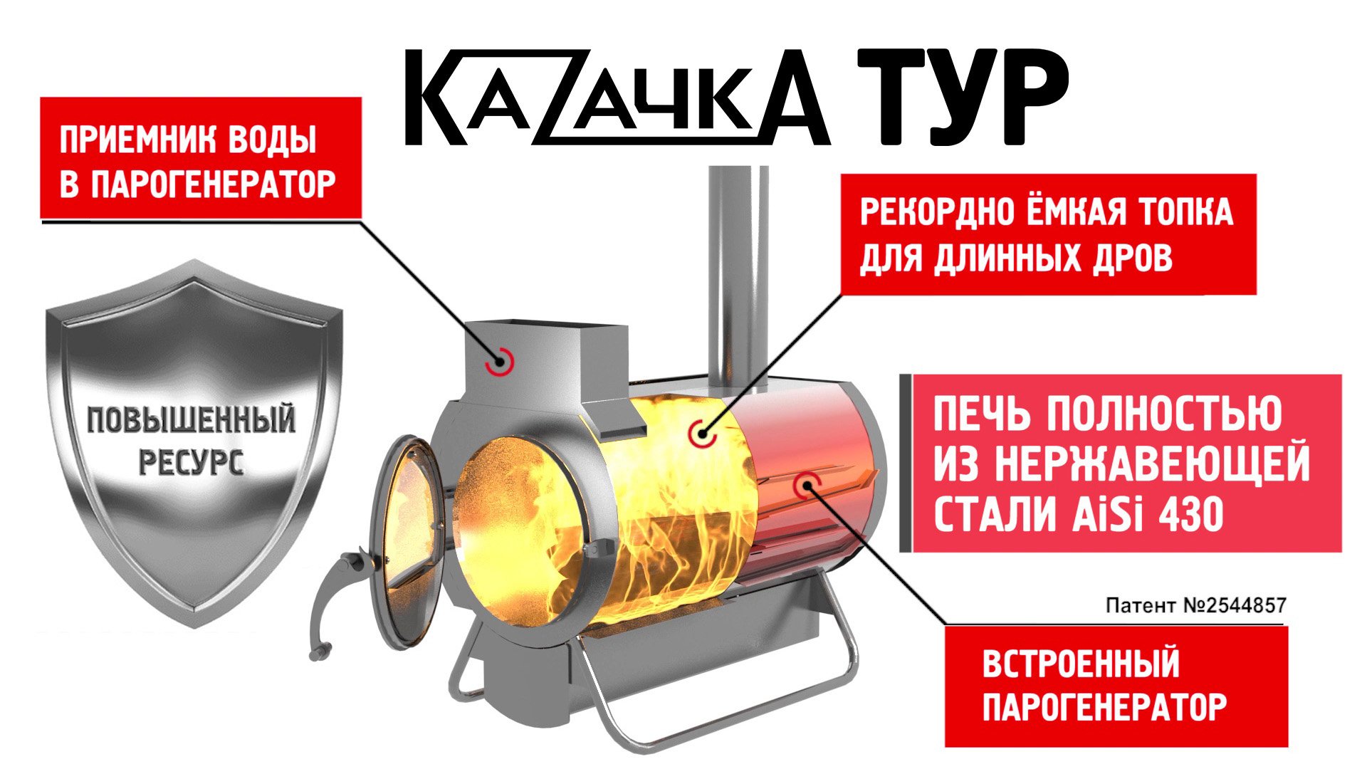 Походная универсальная печь Казачка Тур смотреть онлайн
