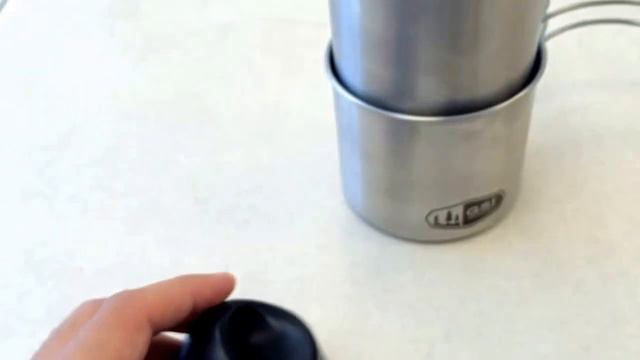 Klean Kanteen 40 oz nestled with GSI stainless steel cup смотреть онлайн