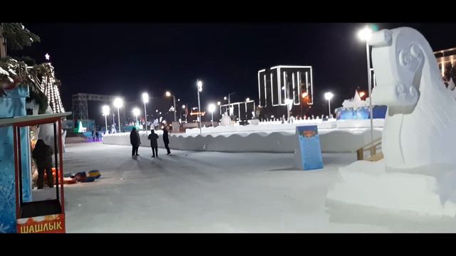 Новый год в Благовещенске. Снежный городок. смотреть онлайн