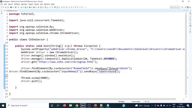 How To Use id And class Attributes In cssSelector || Selenium WebDriver || Java смотреть онлайн
