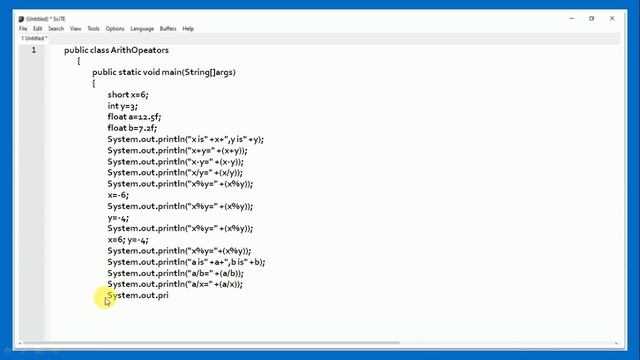 Chapter – 07 | Practical 03 | Using Arithmetic Operator create Java program. смотреть онлайн