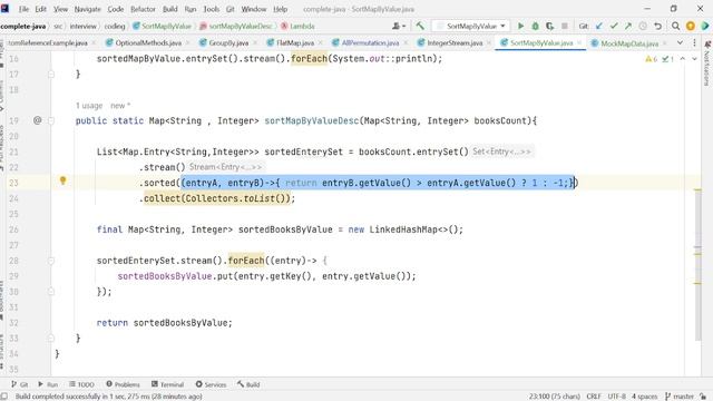 Java Coding Interview Problem, Sort Map By Values, Java 8 Features, Java stream смотреть онлайн