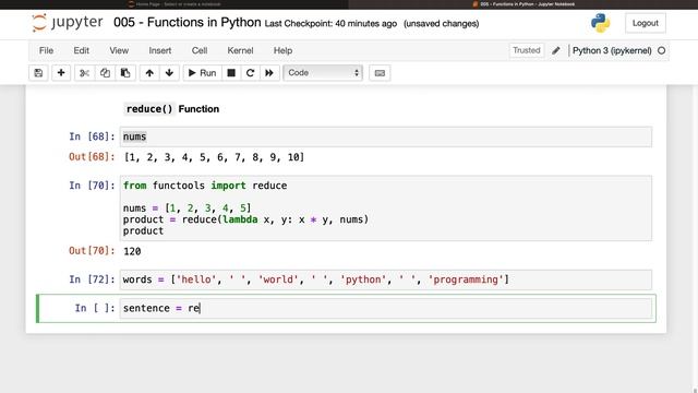 053 - reduce() Function in Python смотреть онлайн