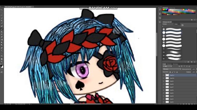 Обработка персонажа через Photoshop /Gacha Life смотреть онлайн