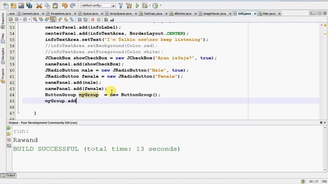 Tut 011 - GUI in Java JCheckBox and JRadioButton смотреть онлайн