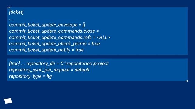 How to get Trac (CommitTicketUpdater) w/Mercurial to close|resolve tickets on commit? смотреть онлайн