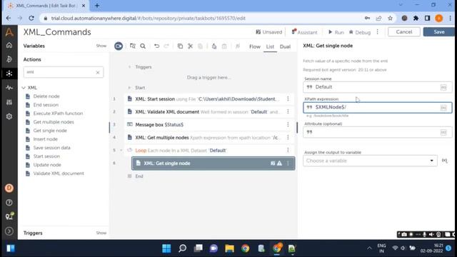 Automation Anywhere 360 Xml command How to Using Single and multiple Nodes |RR Technology hub | смотреть онлайн