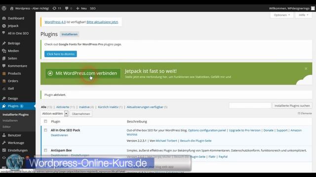 Wordpress Tutorial - Jetpack Plugin installieren & konfigurieren смотреть онлайн