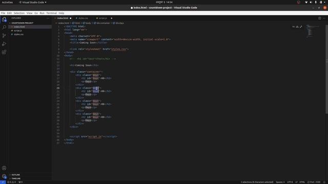 Master HTML CSS and JavaScript with one project | Countdown Timer using HTML CSS JS смотреть онлайн