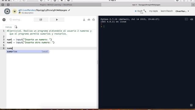 Tutorial Basico Python (Suma y resta de dos números) смотреть онлайн