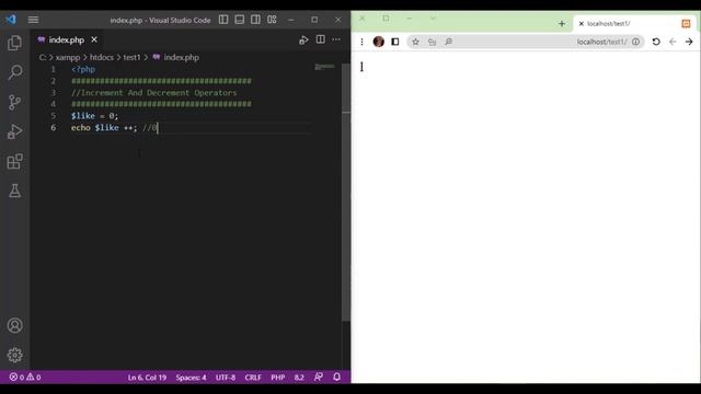19 | Increment And decrement Opertors in php | 2023 | Learn PHP Full Course for Beginners смотреть онлайн