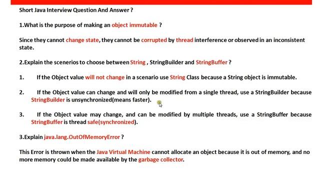 Scenerios How to choose between String ,StringBuilder,StringBuffer смотреть онлайн