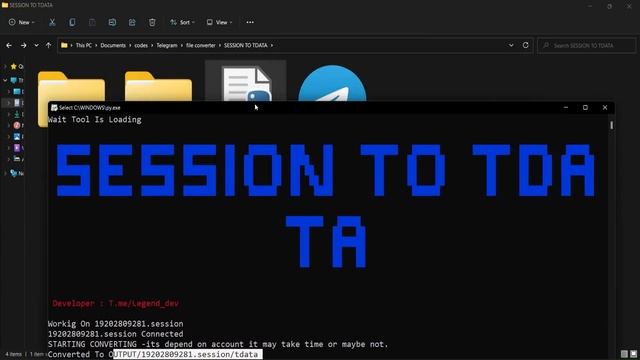 Convert Telegram session file to TData. смотреть онлайн