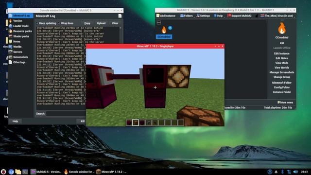 Raspberry Pi 4 runs MultiMC5 смотреть онлайн