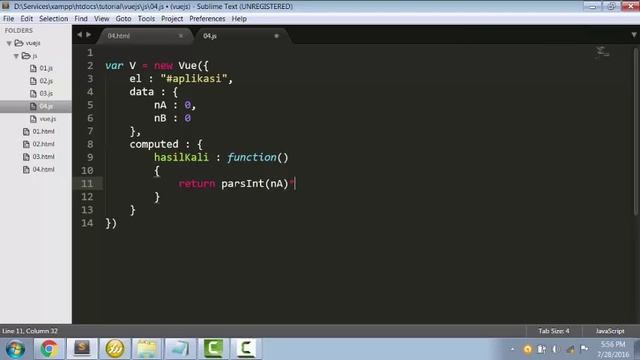 Membangun web dengan VueJS (04) Memanfaatkan variabel computed смотреть онлайн