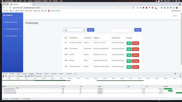 19 Employees Management Application with Laravel and Vuejs - Employees Search and Filter смотреть онлайн