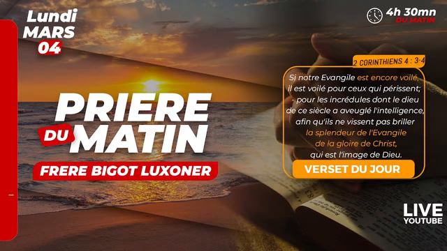 UNE BONNE PLANIFICATION POUR LE FOYER - LUNDI 04 MARS 2024 - PRIERE DU MATIN - FRERE BIGOT LUXONER смотреть онлайн