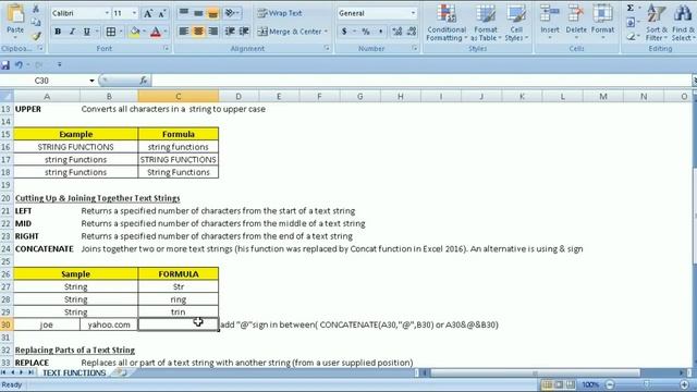 Top Excel String Functions in 10 minutes (LEFT, RIGHT, CONCATENATE and more) смотреть онлайн