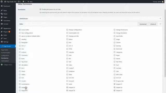 How to setup user permissions - Pagestudio смотреть онлайн