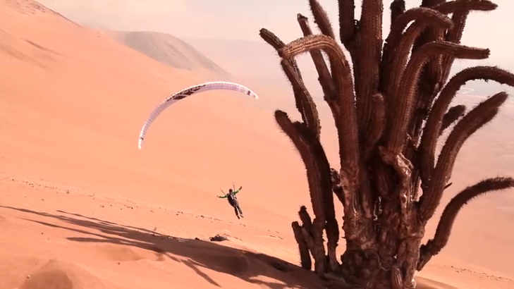 Параглайдинг по пустыне смотреть онлайн