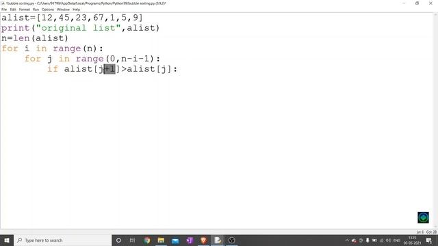 Bubble Sorting || Python смотреть онлайн