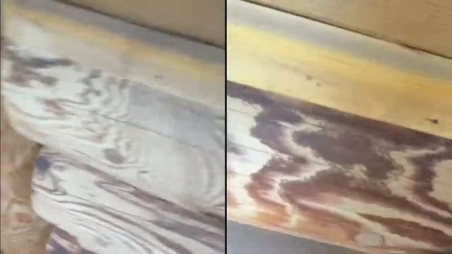 Шлифовка и покраска дома из бревна. смотреть онлайн