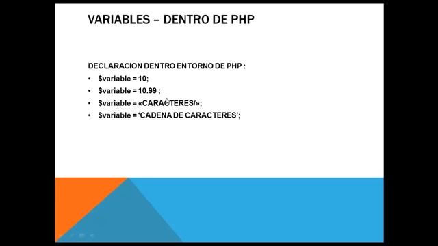 PHP Declaración variables , Constantes , EXPRESIONES , COMENTARIOS смотреть онлайн