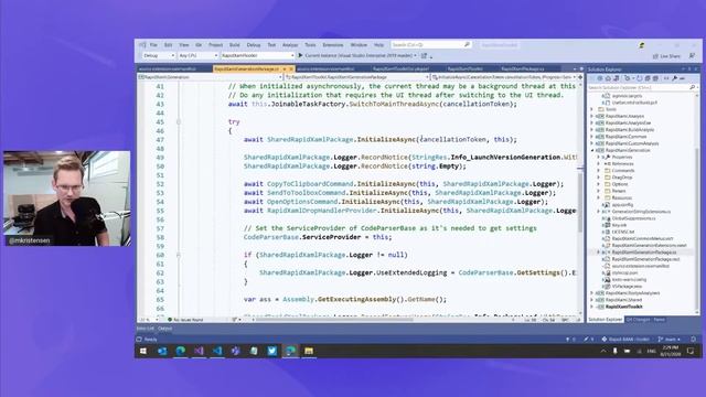 Writing Visual Studio Extensions with Mads - Rapid XAML Toolkit Code Review смотреть онлайн