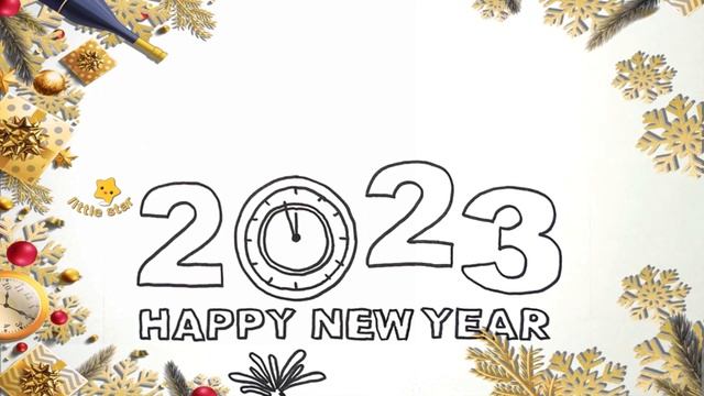 Happy New Year 2023 ⭐ Happy New Year Drawing 2023 ⭐ New Year Poster Drawing ⭐ New Year Drawing смотреть онлайн