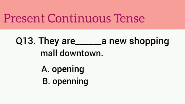 Present Continuous Tense quiz | English Grammar quiz смотреть онлайн