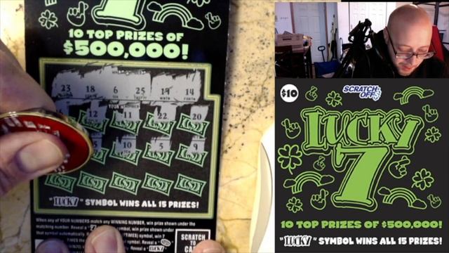 $10 Lucky 7 - PA Lottery Scratch Off Ticket смотреть онлайн