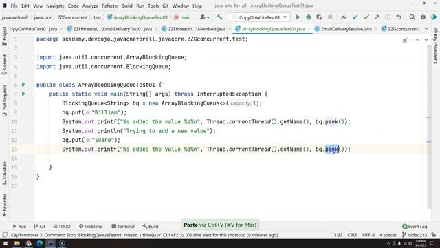 234 - Concurrency pt 06 - ArrayBlockingQueue смотреть онлайн