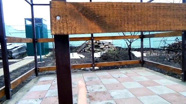 Беседка своими руками летняя,бюджетная из профильной трубы и дерева.Часть 1 смотреть онлайн