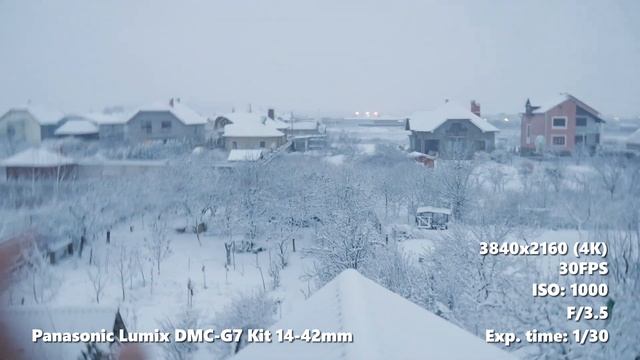 Тест Panasonic Lumix G7 Kit 14 42 снежным зимним утром | 4K