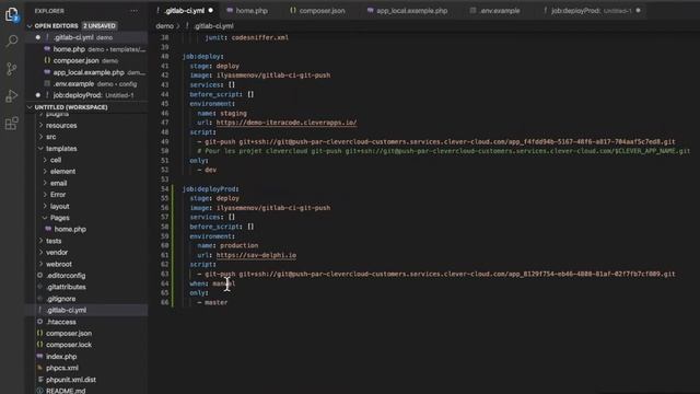 Déployer rapidement un projet CakePHP avec Gitlab et CleverCloud смотреть онлайн