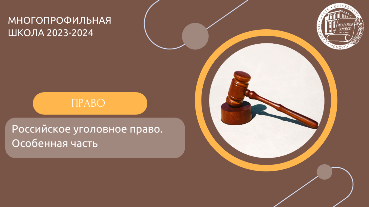 Лекция №5. ПРАВО. Российское уголовное право. Особенная часть смотреть онлайн