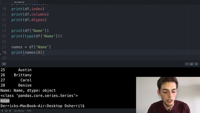 Learn Python Pandas #2 - Data Selection, Viewing, & Indexing смотреть онлайн