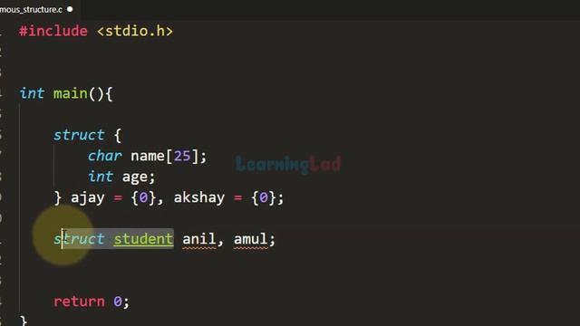 Anonymous Structures in C Programming Language | Tutorial смотреть онлайн