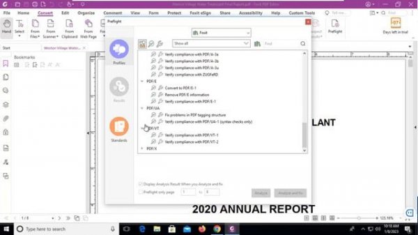 Foxit Checking PDF VT Compliance