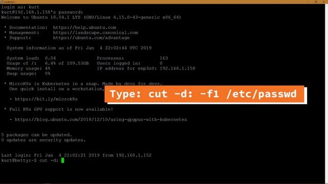 List All Users in Ubuntu Using the Command Line - Linux, Mint, SUSE смотреть онлайн