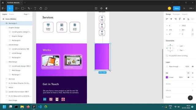 Personal Portfolio Mobile Website UI UX Design Tutorial in Figma смотреть онлайн
