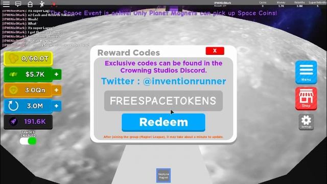 Space Event in Space Magnet Simulator and Codes!! смотреть онлайн