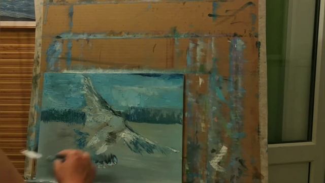 РИСУЕМ ЛЕТЯЩУЮ СОВУ МАСЛОМ VICTORYARTS смотреть онлайн