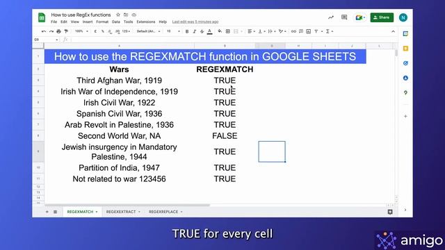 How to use REGEXMATCH function in GOOGLE SHEETS to detect numbers in a table || Easy Tutorial смотреть онлайн