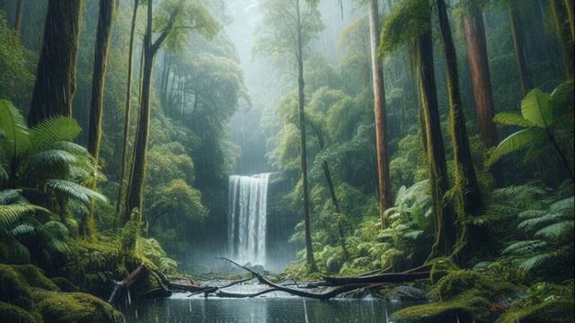 Водопад в лесу. Звуки для сна смотреть онлайн