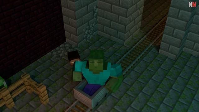 Minecraft Animation SkeleGUN & ZOMBIE walk into a BAR Part 3 смотреть онлайн