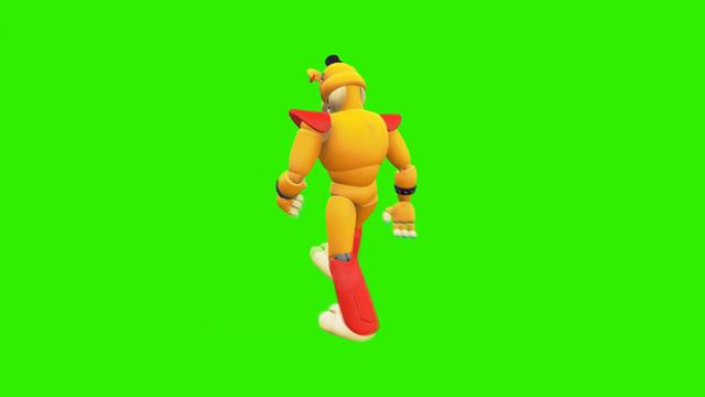 Футаж FNAF Security Breach Glamrock Freddy из игры "five night at Freddy's" на зеленом фоне смотреть онлайн
