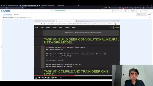 Traffic Sign Classification Using Deep Learning in Python/Keras | Part 3 | Coursera | Study with me смотреть онлайн