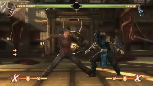 Mortal Kombat 9 - Freddy Krueger обучение + комбо смотреть онлайн